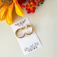 Load image into Gallery viewer, Three Line Hoop Earrings