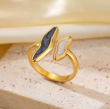 Load image into Gallery viewer, ✨ Stainless Steel Wave Drip Glaze Open Ring