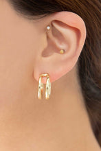 Load image into Gallery viewer, Duple Hoop Earrings