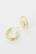 Load image into Gallery viewer, Duple Hoop Earrings