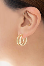 Load image into Gallery viewer, Duple Hoop Earrings