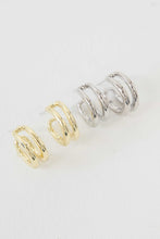 Load image into Gallery viewer, Duple Hoop Earrings