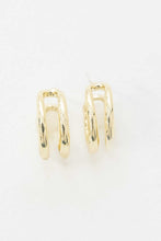 Load image into Gallery viewer, Duple Hoop Earrings