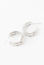 Load image into Gallery viewer, Duple Hoop Earrings