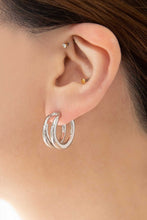 Load image into Gallery viewer, Duple Hoop Earrings