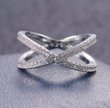 Load image into Gallery viewer, ✨ CZ Cross X Ring