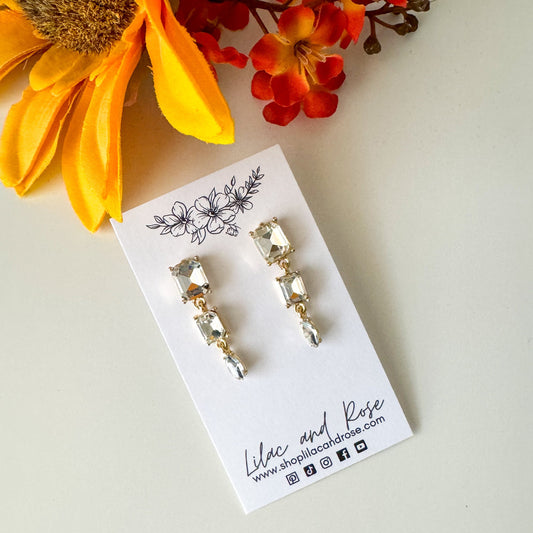 ✅ Rhinestone Chain Drop Earrings