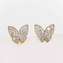 Load image into Gallery viewer, Sparkling Butterfly Stud Earrings