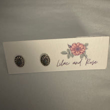 Load image into Gallery viewer, turquoise stud earrings minimalist setting