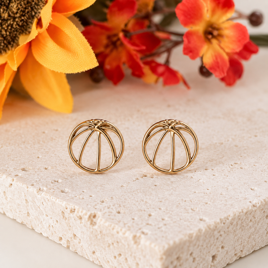 ✅ Basketball Stud Earrings – Game Day Ready with Sporty Style