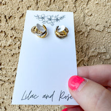 Load image into Gallery viewer, dainty silver gold huggies lightweight everyday jewelry