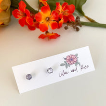 Load image into Gallery viewer, Purple Stud Earrings