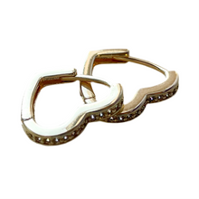 Load image into Gallery viewer, CZ Heart Huggies