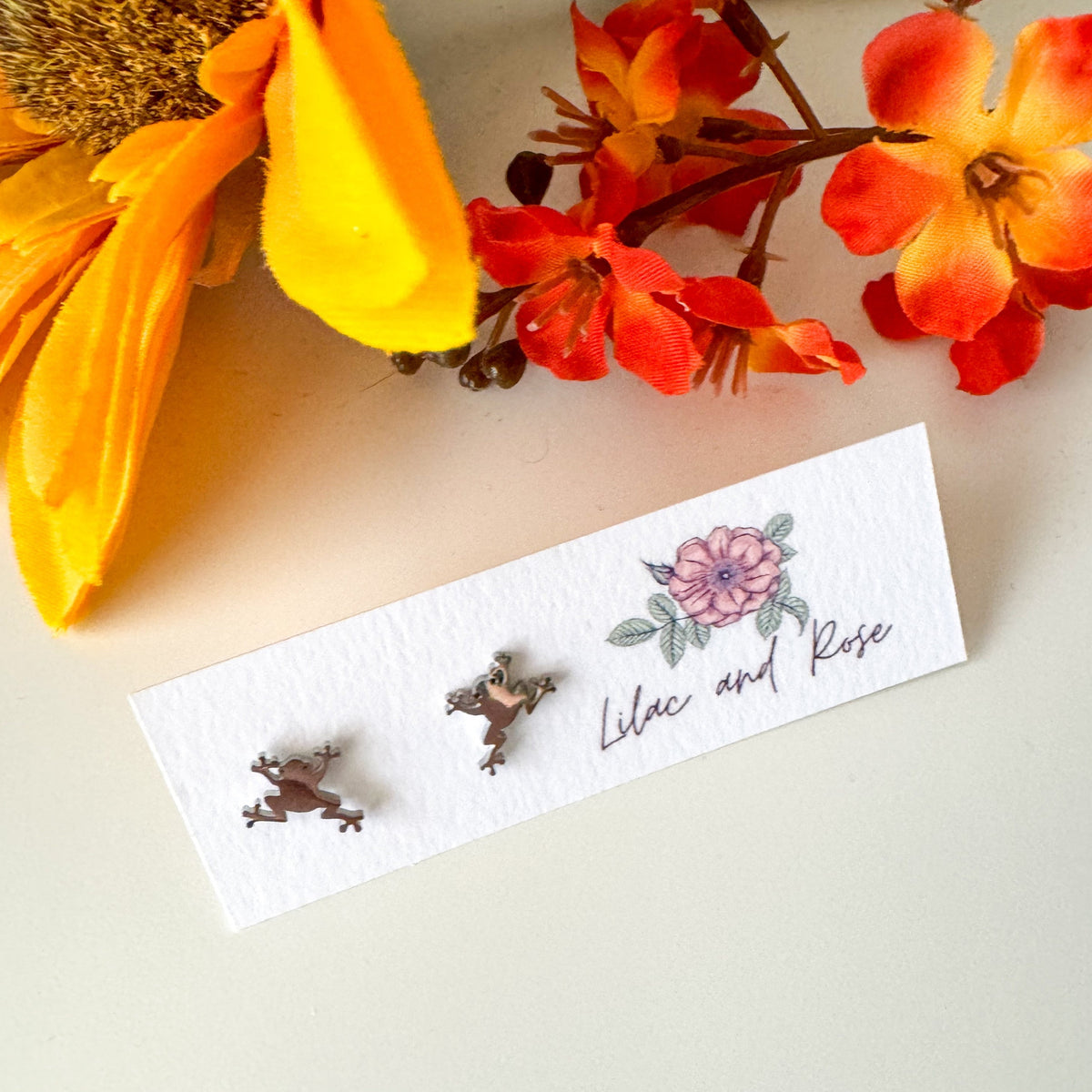 ✅ Jumping Frog Stud Earrings