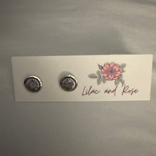 Load image into Gallery viewer, turquoise stud earrings minimalist setting