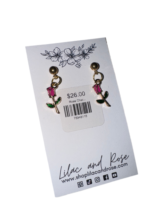 ✨ Rose Charm Earrings