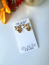 Load image into Gallery viewer, cute heart bow earrings gift ready