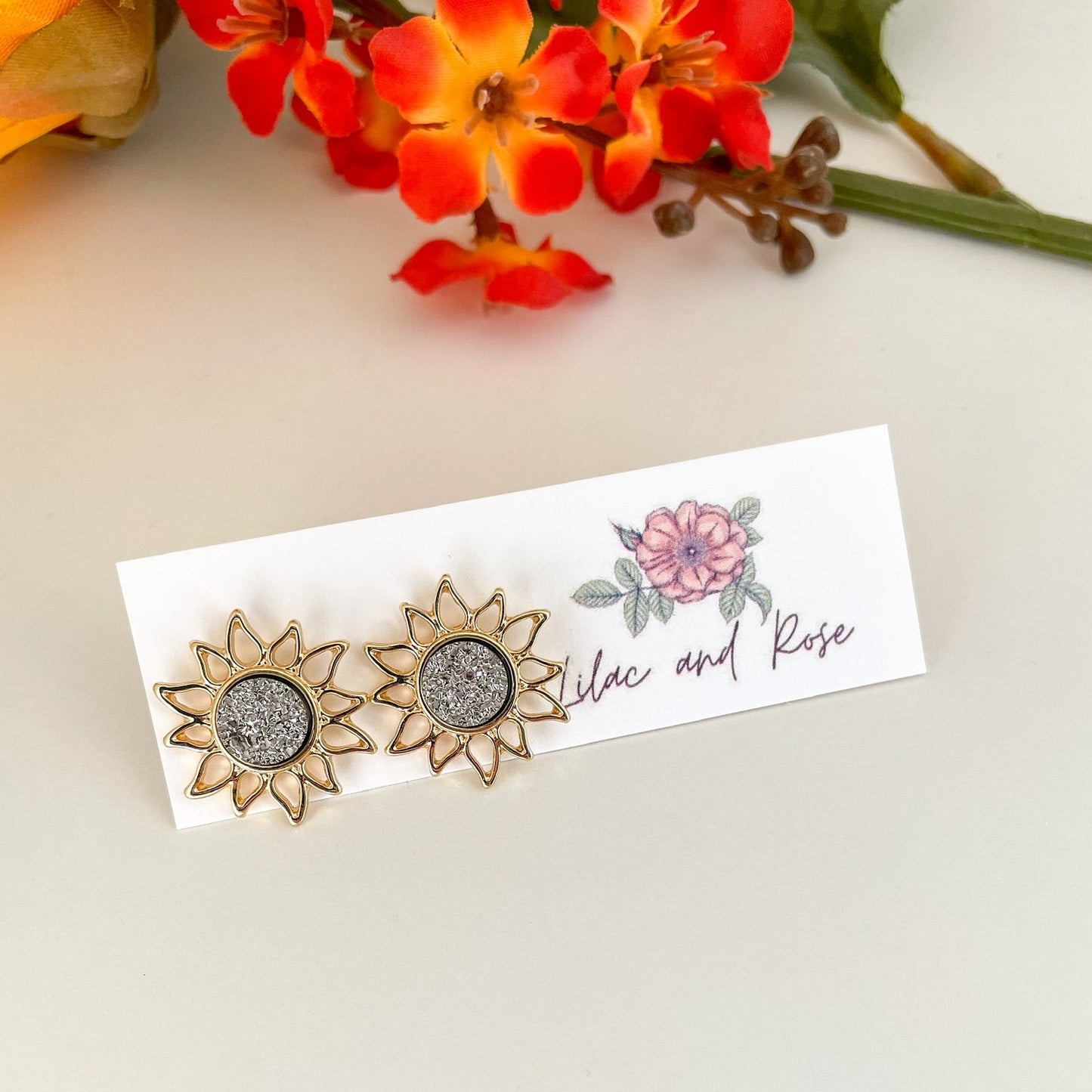✅ Mini Stone Sun Stud Earrings