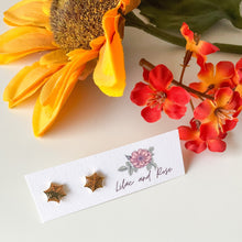 Load image into Gallery viewer, Halloween spiderweb earrings gold festive earrings