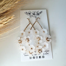 Load image into Gallery viewer, ✨ Frosted Flowers and Pearl Teardrop Dangle Earrings