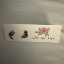 Load image into Gallery viewer, turquoise stud earrings minimalist setting