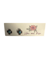Load image into Gallery viewer, Turquoise Stud Earrings – Bright, Classic, and Effortlessly Cool