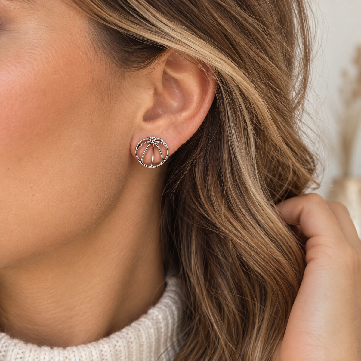 ✅ Basketball Stud Earrings – Game Day Ready with Sporty Style