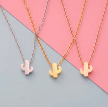 Load image into Gallery viewer, Cactus Charm Necklace