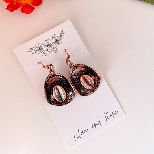 ✨ Cowgirl Hat Dangle Earrings