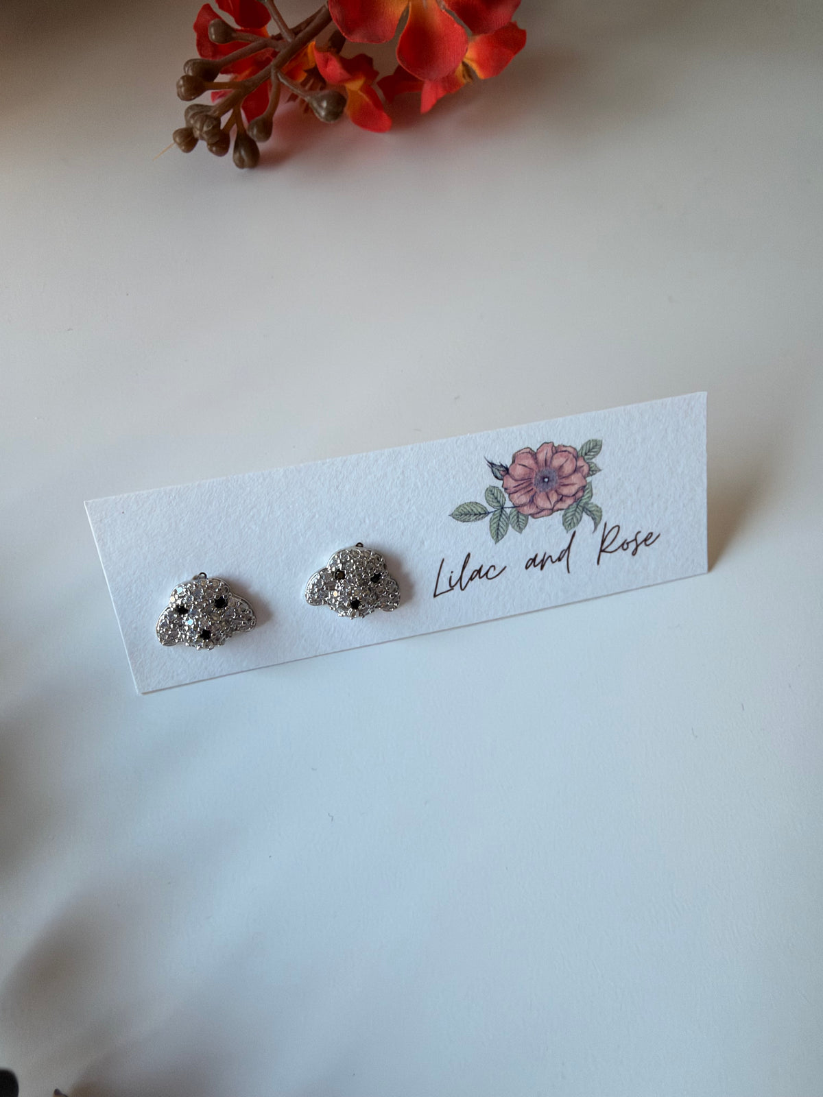 Sterling Silver Dog Stud Earrings