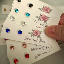 Load image into Gallery viewer, minimalist sparkle studs hypoallergenic jewelry