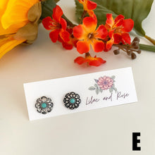Load image into Gallery viewer, Turquoise Stud Earrings – Dainty Pop of Color