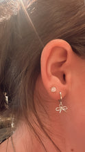 Load image into Gallery viewer, Line Bow Hoop Earrings