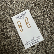 Load image into Gallery viewer, Two-Chain Dangle Earrings