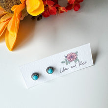 Load image into Gallery viewer, Boho Turquoise Stud Earrings