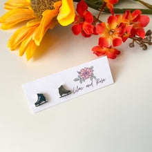 Load image into Gallery viewer, skater gift earrings winter charm studs