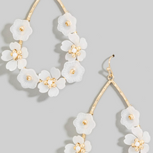 Load image into Gallery viewer, ✨ Frosted Flowers and Pearl Teardrop Dangle Earrings