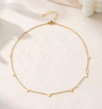 Load image into Gallery viewer, minimalist heart charm necklace gold silver Lilac and Rose