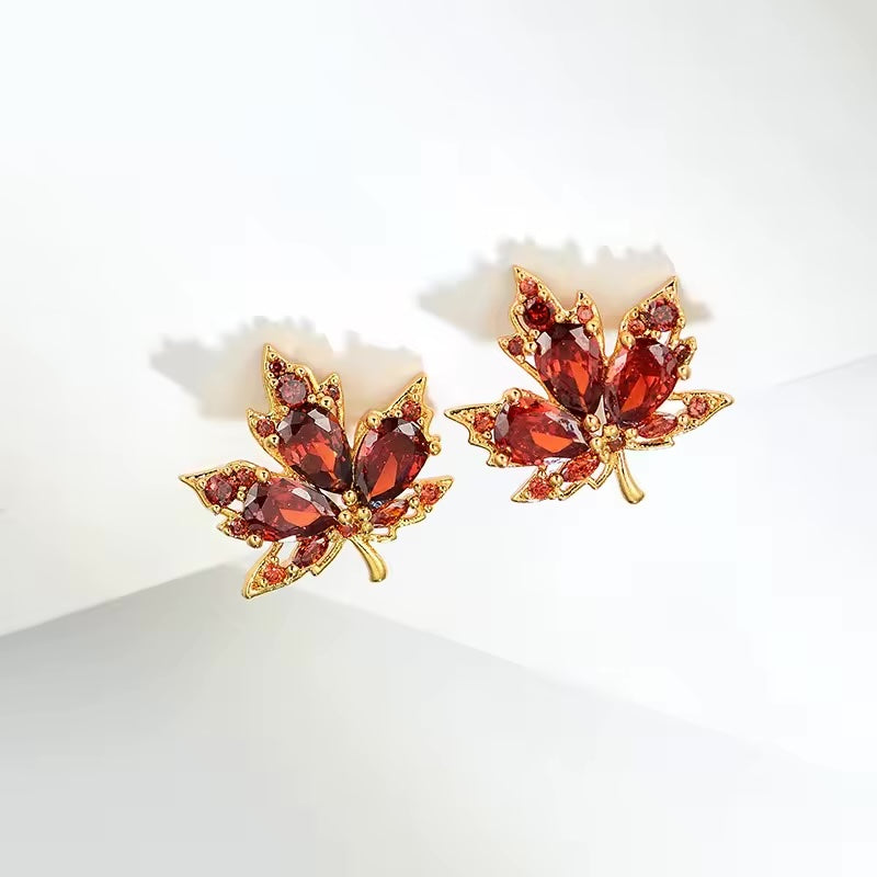 autumn leaf studs lightweight hypoallergenic jewelry