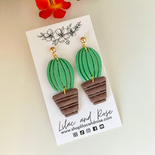 Load image into Gallery viewer, Succulent Cactus Earrings