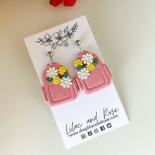 Load image into Gallery viewer, Floral Backpack Earrings