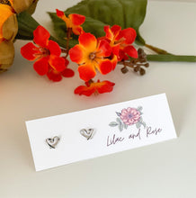 Load image into Gallery viewer, Mini Heart Stud Earrings
