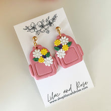 Load image into Gallery viewer, Floral Backpack Earrings