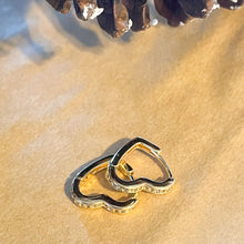 Load image into Gallery viewer, CZ Heart Huggies