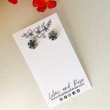 Load image into Gallery viewer, dainty winter snowflake studs hypoallergenic jewelry