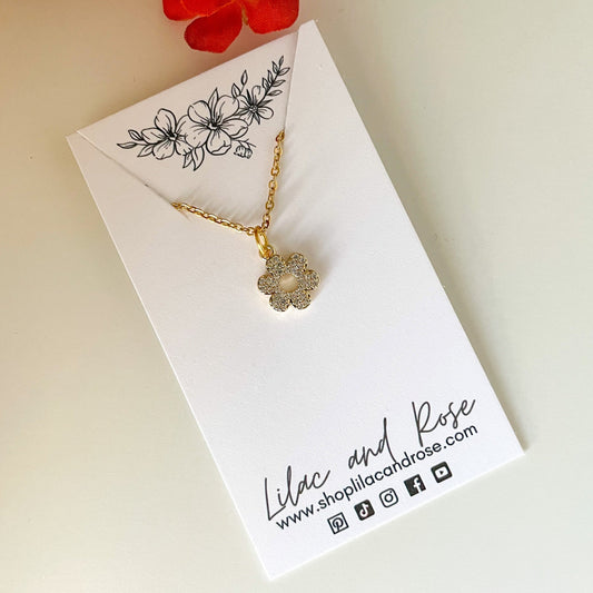 ✨ CZ Flower Necklace