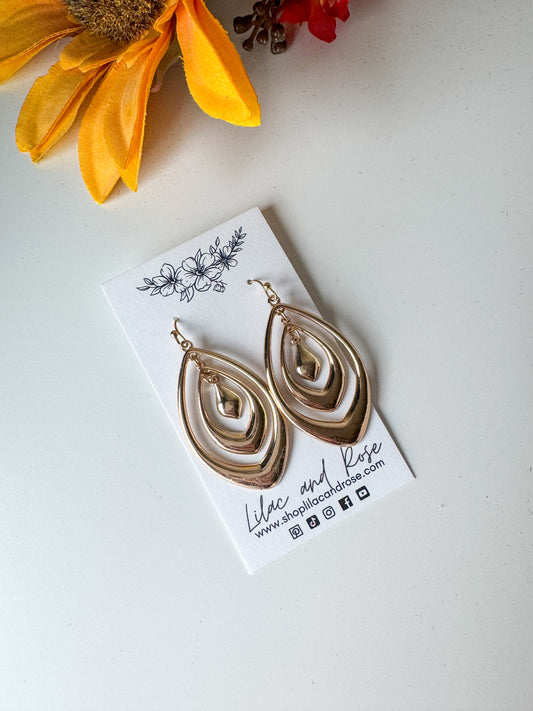 ✨ Three Drop Dangle Earrings