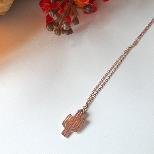 minimal cactus jewelry gift ready necklace