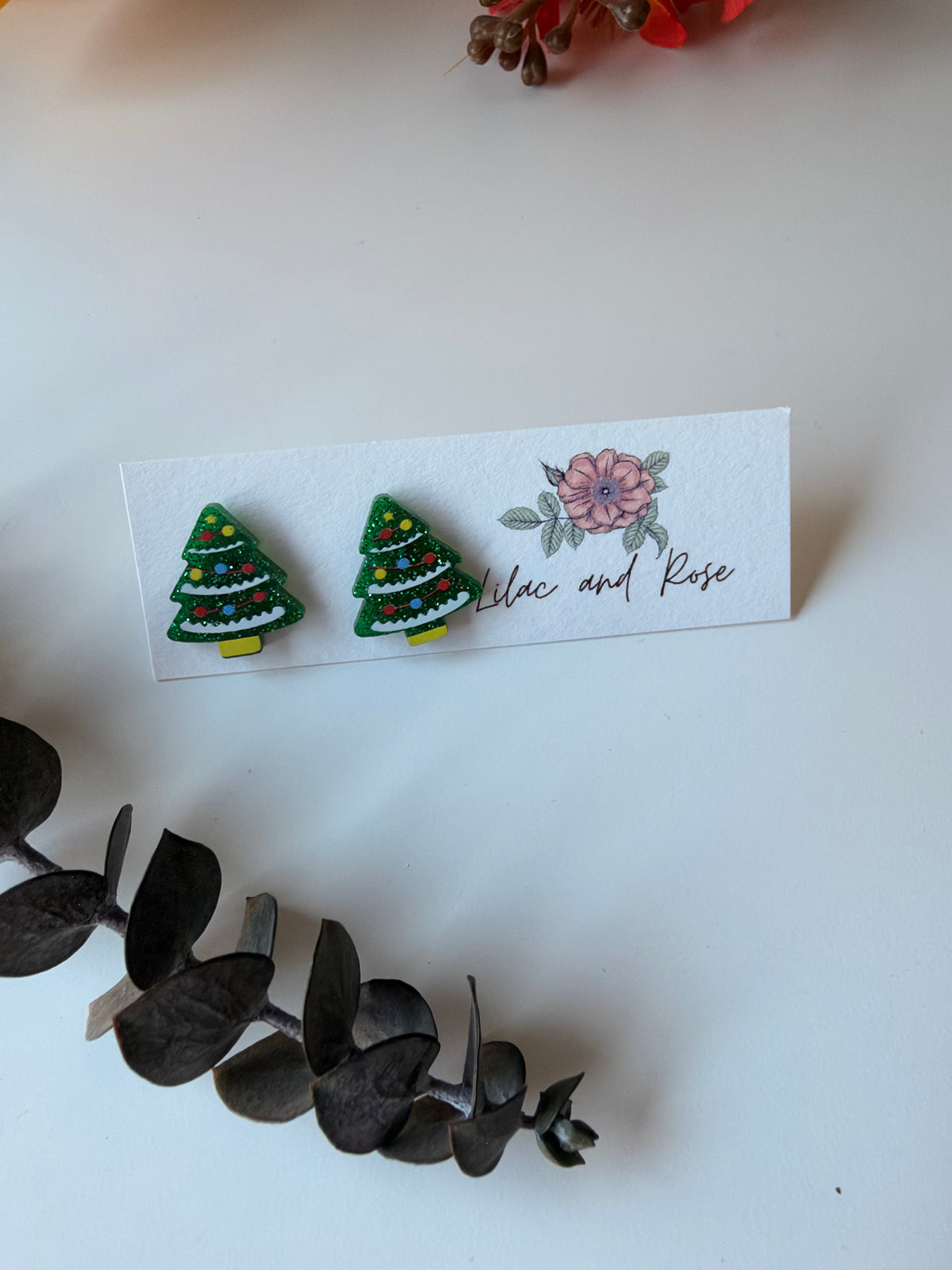 Acrylic Christmas Tree Studs