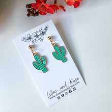 Load image into Gallery viewer, colorful cactus earrings
